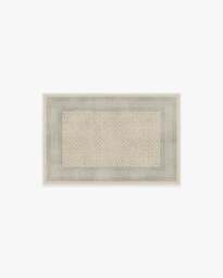 Kairos Ivory & Blue Rug - 60x90 - Machine Washable Area Rug - Kid & Pet Friendly - Indoor Rugs - Ruggable - thumbnail 1