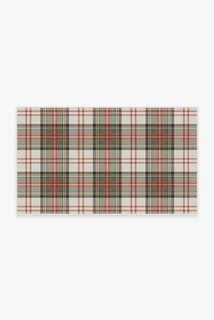 Dress Stewart Tartan Rug Red - 90x150 - Machine Washable Area Rug - Kid & Pet Friendly - Indoor Rugs - Ruggable - image 1