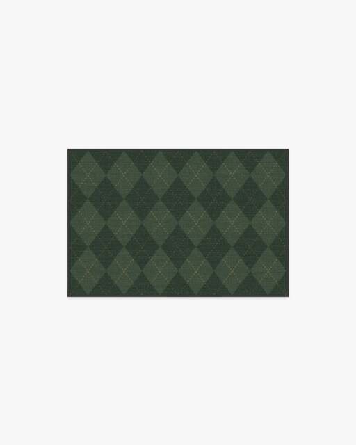 Oliver Argyle Forest Green Flatwoven Rug - 60x90 - Machine Washable Area Rug - Kid & Pet Friendly - Indoor Rugs - Ruggable - image 1