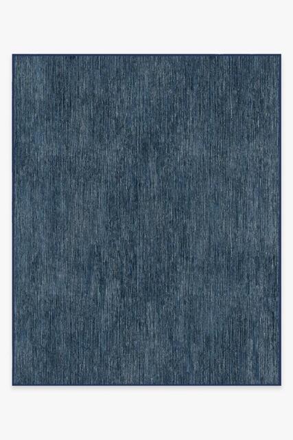 Chunky Solid Blue Outdoor Rug - 245x305 - Machine Washable Area Rug - Kid & Pet Friendly - Indoor Rugs - Ruggable - image 1