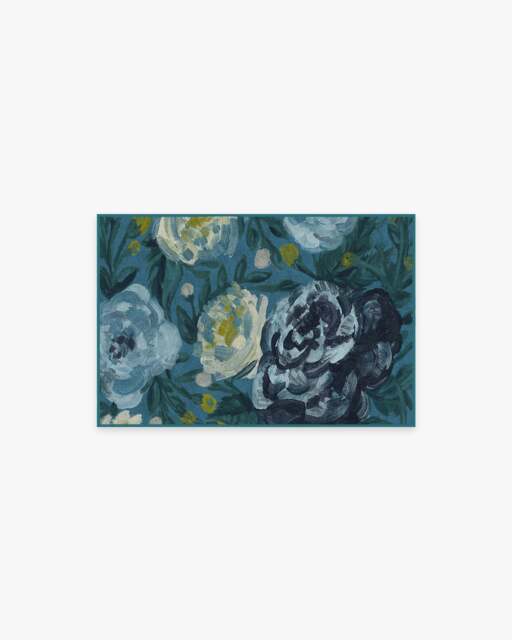 Camellia Midnight Rug - 60x90 - Machine Washable Area Rug - Kid & Pet Friendly - Indoor Rugs - Ruggable - image 1