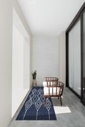 Gemma Lattice Royal Blue Outdoor Rug - 90x150 - Machine Washable Area Rug - Kid & Pet Friendly - Indoor Rugs - Ruggable - thumbnail 2