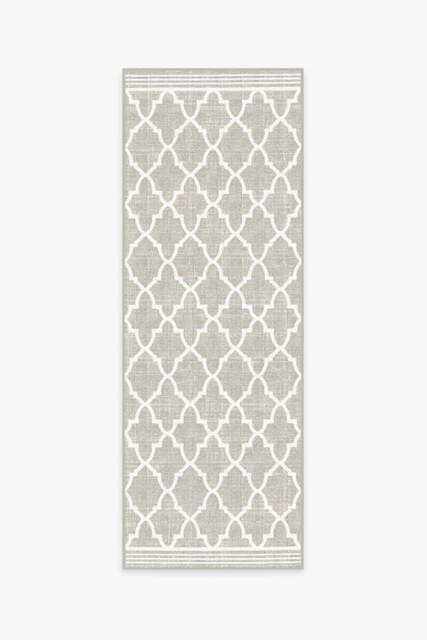 Varia Trellis Stone Outdoor Rug Beige - 75x215 - Machine Washable Area Rug - Kid & Pet Friendly - Indoor Rugs - Ruggable - image 1