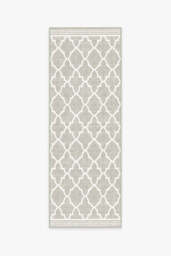 Varia Trellis Stone Outdoor Rug Beige - 75x215 - Machine Washable Area Rug - Kid & Pet Friendly - Indoor Rugs - Ruggable - thumbnail 1