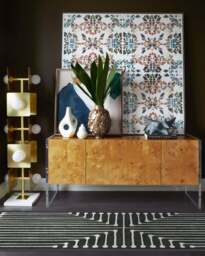 Inkdrop Charcoal Rug by Jonathan Adler - 75x215 - Machine Washable Area Rug - Kid & Pet Friendly - Indoor Rugs - Ruggable - thumbnail 2