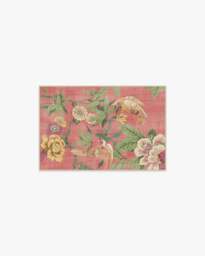 Bamboo & Bird Blossom Pink Flatwoven Rug by Sanderson - 60x90 - Machine Washable Area Rug - Kid & Pet Friendly - Indoor Rugs - Ruggable - thumbnail 1