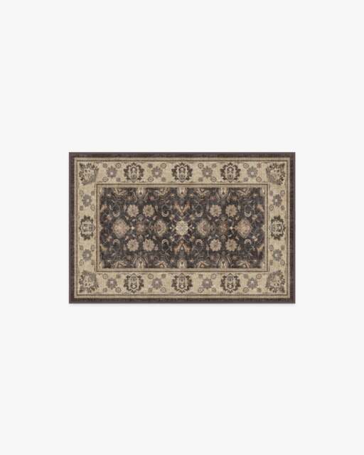 Odette Dark Wood Flatwoven Rug Black - 60x90 - Machine Washable Area Rug - Kid & Pet Friendly - Indoor Rugs - Ruggable - image 1