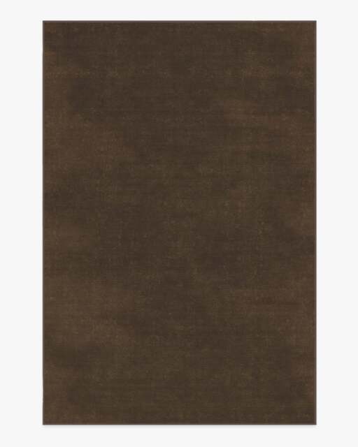 Nico Solid Dark Wood Flatwoven Rug Brown - 200x290 - Machine Washable Area Rug - Kid & Pet Friendly - Indoor Rugs - Ruggable - image 1