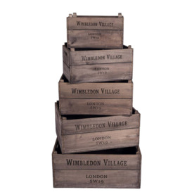 Set of 5 Nesting Apple Boxes - Wimbledon Village - thumbnail 1