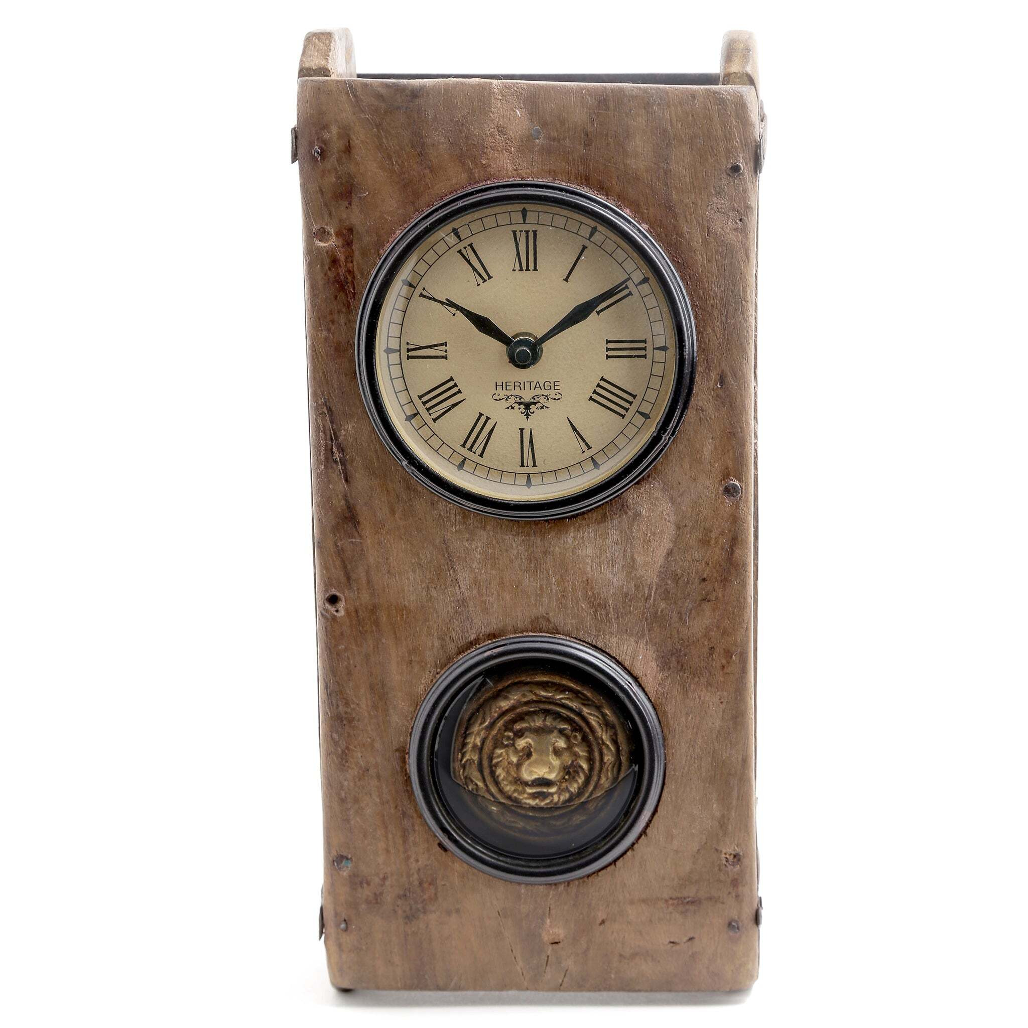 Upcycled Brick Mould Pendulum Wall Clock - image 1