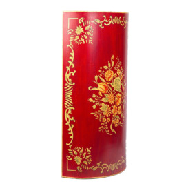 Red Floral Design Umbrella Stand - thumbnail 1