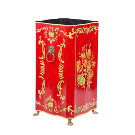 Red Floral Design Umbrella Stand - thumbnail 1