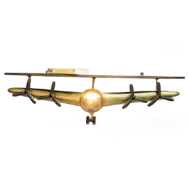 Aviator Wall Mounted Shelf with Light and Propellers - thumbnail 2