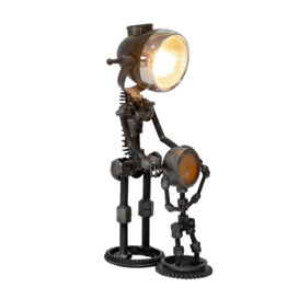 Reclaimed Parts Robot Table Lamp - Mother and Child - thumbnail 1