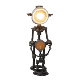 Reclaimed Parts Robot Table Lamp - Mother and Child - thumbnail 2