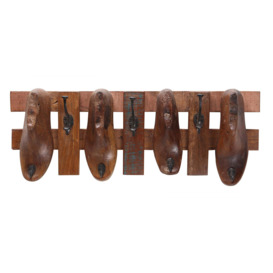 Coat Rack made from 4 Antique Shoe Moulds - thumbnail 1