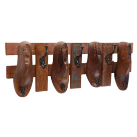 Coat Rack made from 4 Antique Shoe Moulds - thumbnail 2