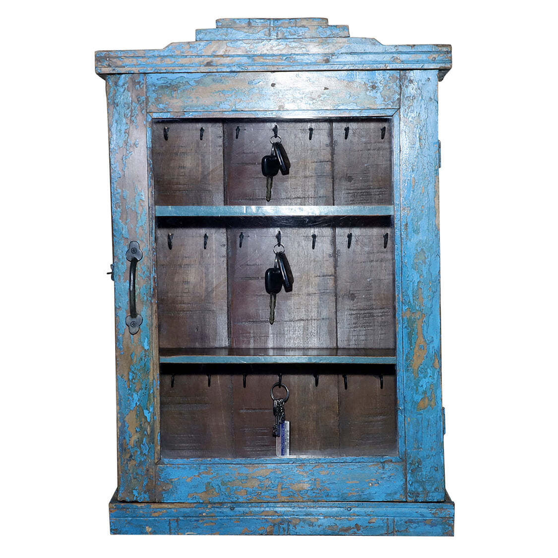 Antique Cabinet with Hooks & Shelves - image 1