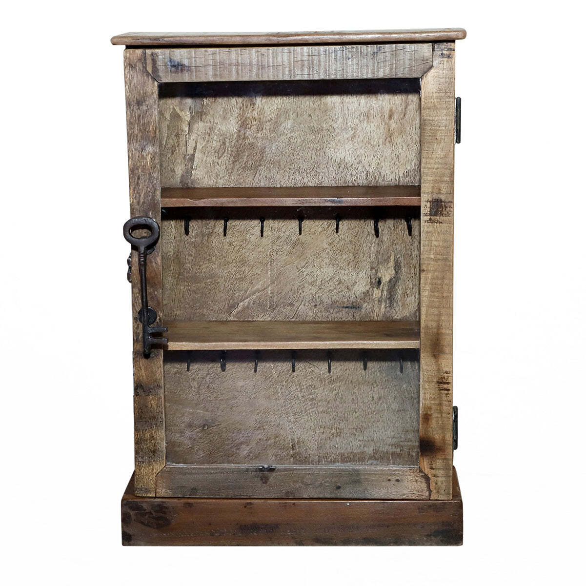 Key Cabinet with Hooks, Shelf and Antique Key Handle - image 1