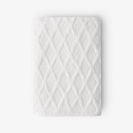 Judith Diamond Textured 100% Turkish Cotton Bath Towel, Off-White