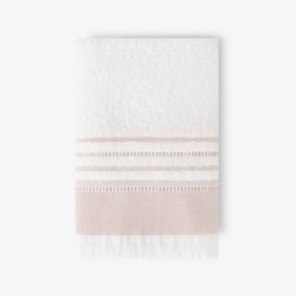 Betty Border Striped 100% Turkish Cotton Bath Towel, Off-White - Cinnamon