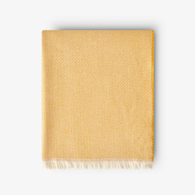 Isaac Triangle Casual Soft Throw, Mustard, 140x190 cm