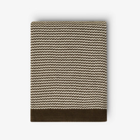 Nautical Knitted Soft Throw, Green, 125x160 cm