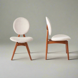 Georges Set of 2 Dining Chairs, Off-White