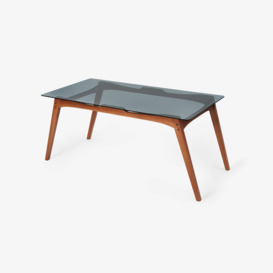 Georges Glass Dining Table, Wood