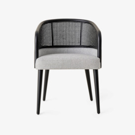 Pisa Rattan Armchair, Black - Light Grey
