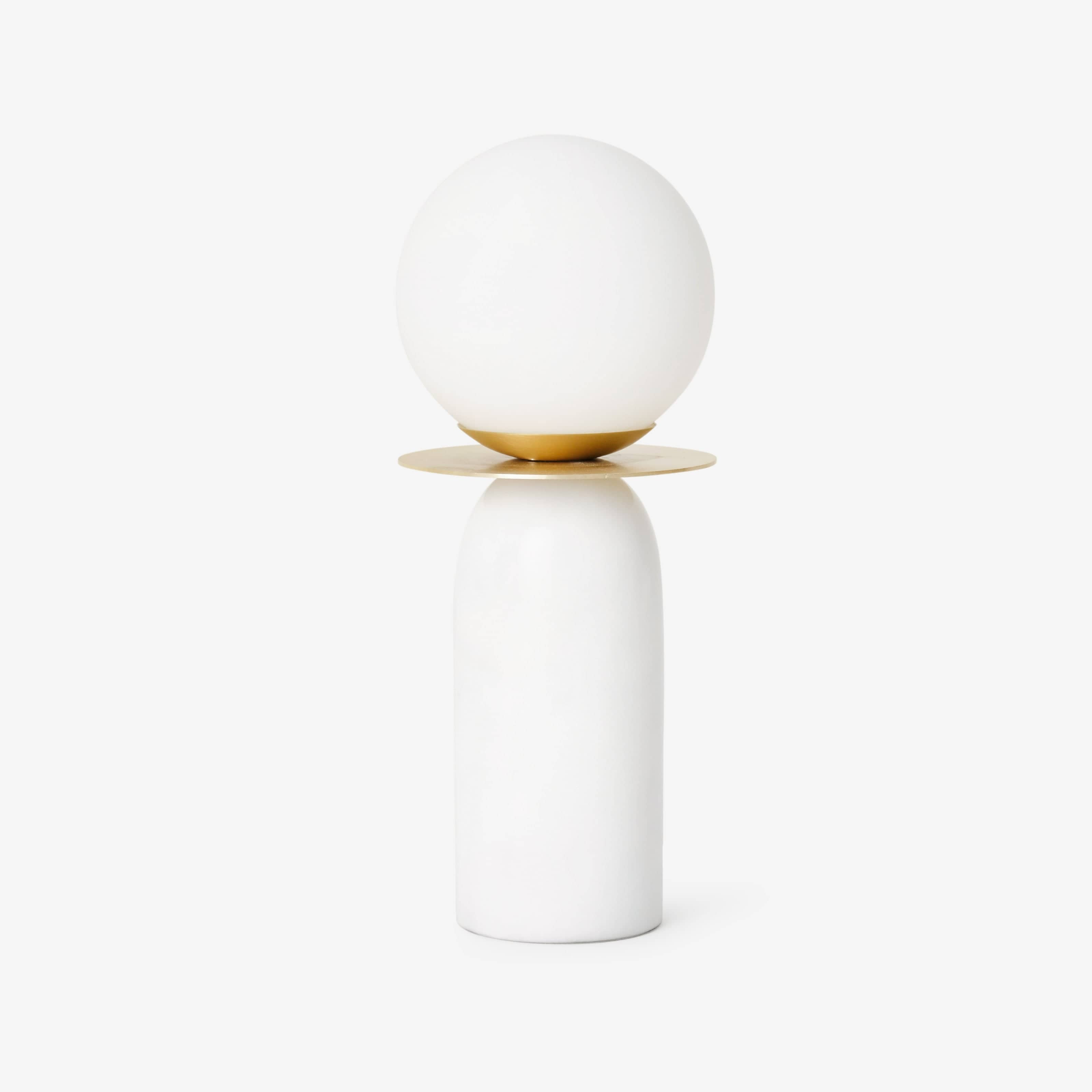 Ola Table Lamp, Brass - Off-White