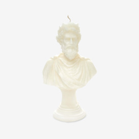 Olympus Zeus Bust Candle, White, 720 g