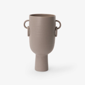 Branksome Ceramic Vase, Taupe, M