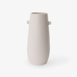 Langton Ceramic Vase, White, M