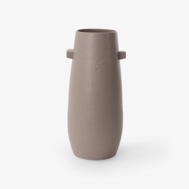 Langton Ceramic Vase, Taupe, M