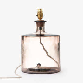 Lumina Cylinder Glass Table Lamp, Smoke, 32 cm