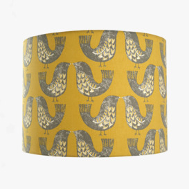 Birdie Print Linen Lamp Shade, Yellow