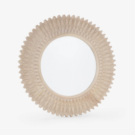 Coral Oval Mirror, Beige, 118x118 cm