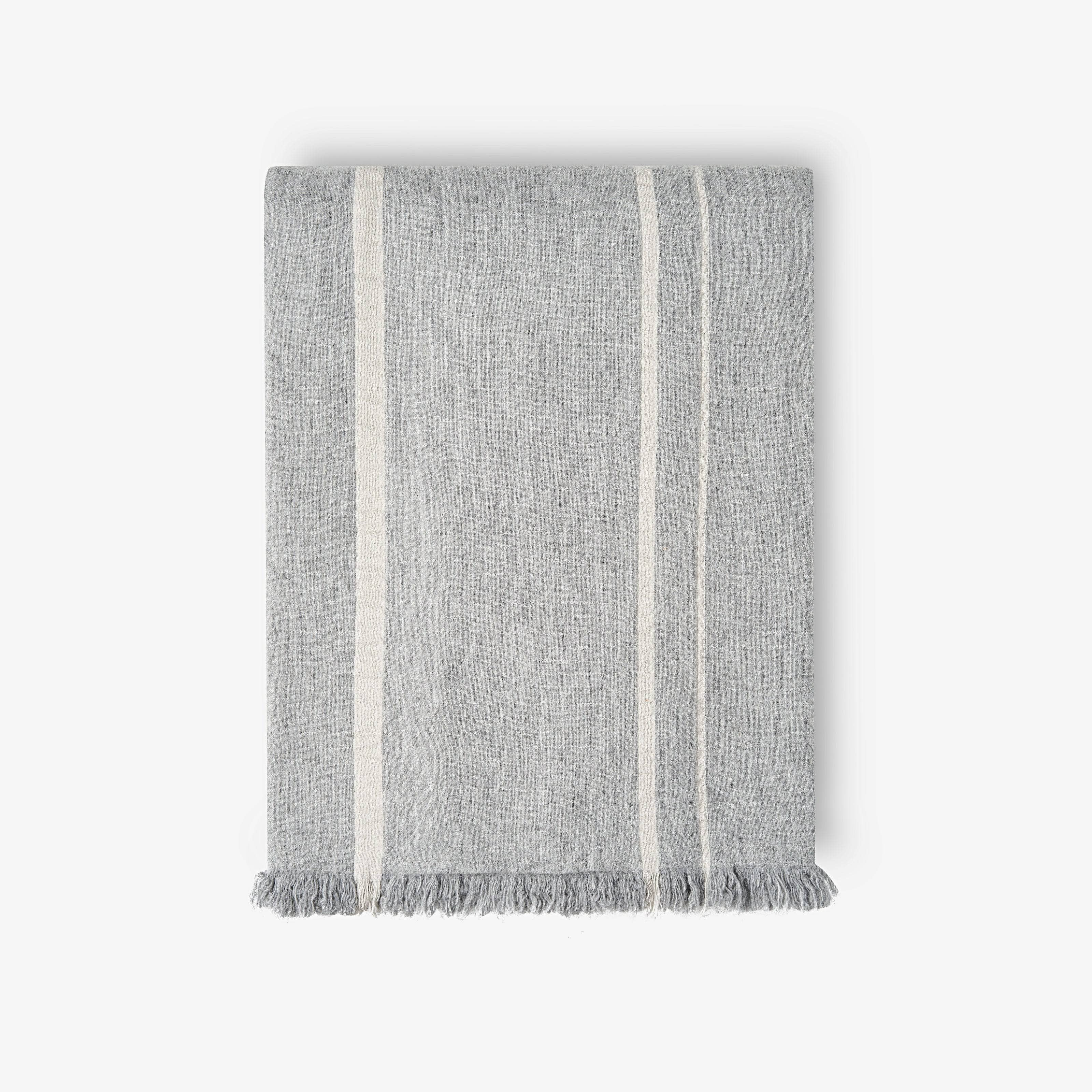 Andreo Wool Throw, Grey - Beige, 120x170 cm
