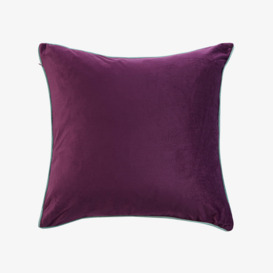 Serica Velvet Cushion, Purple, 56x56 cm