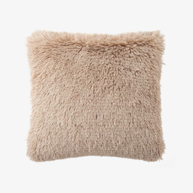 Cuddo Faux Fur Cushion Cover, Beige, 45x45 cm