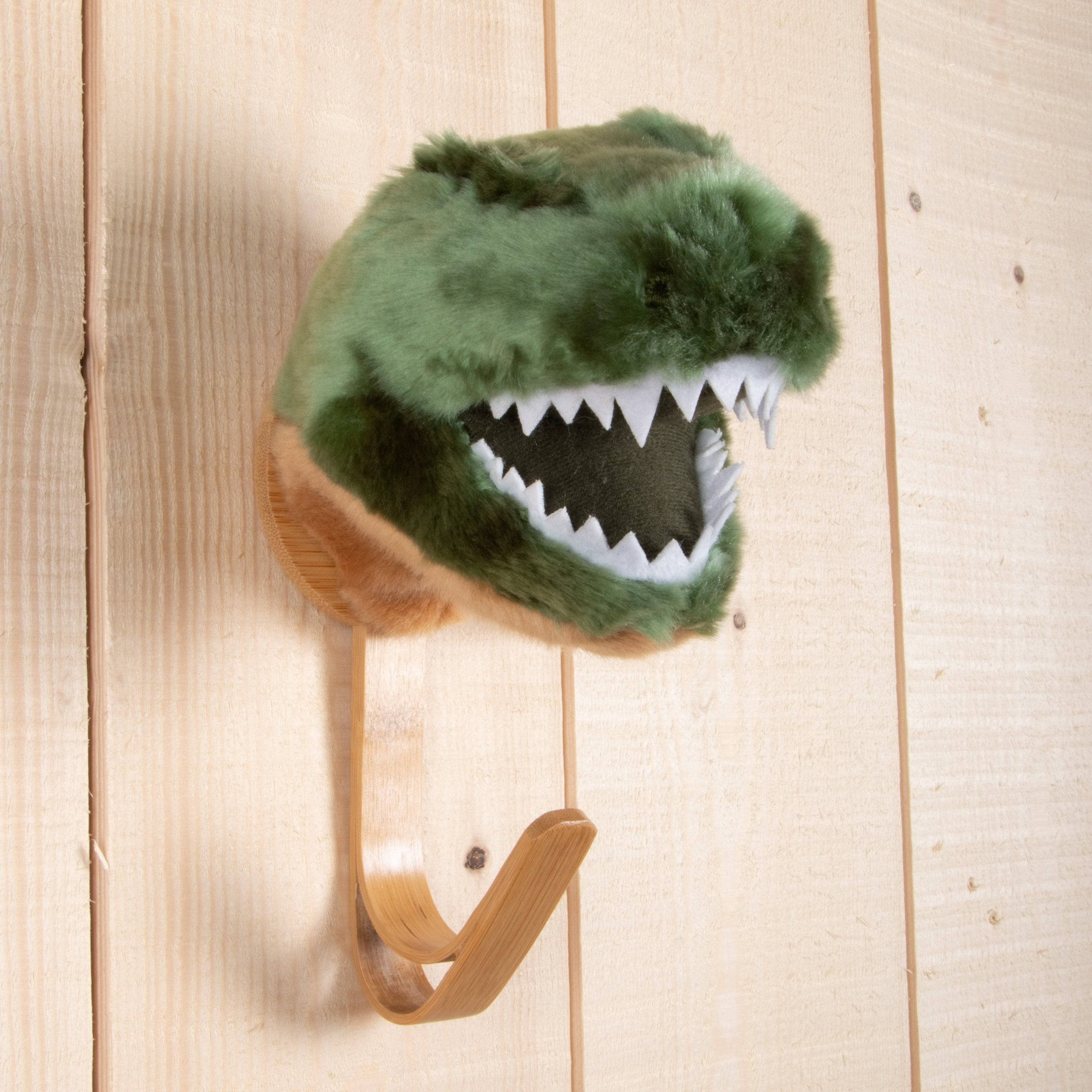 T-Rex Dinosaur Coat Hook, Green