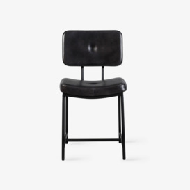 Ashby Leather Dining Chair, Black