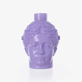 Tyche Glass Head Vase, Lilac