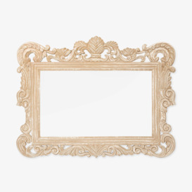 Carmen Rectangular Wooden Mirror, Dark Grey, 90x120 cm