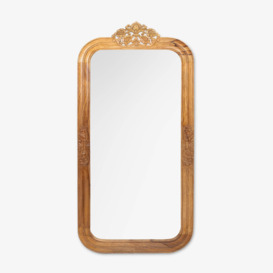 Elodie Wooden Floor Mirror, Natural, 90x180 cm