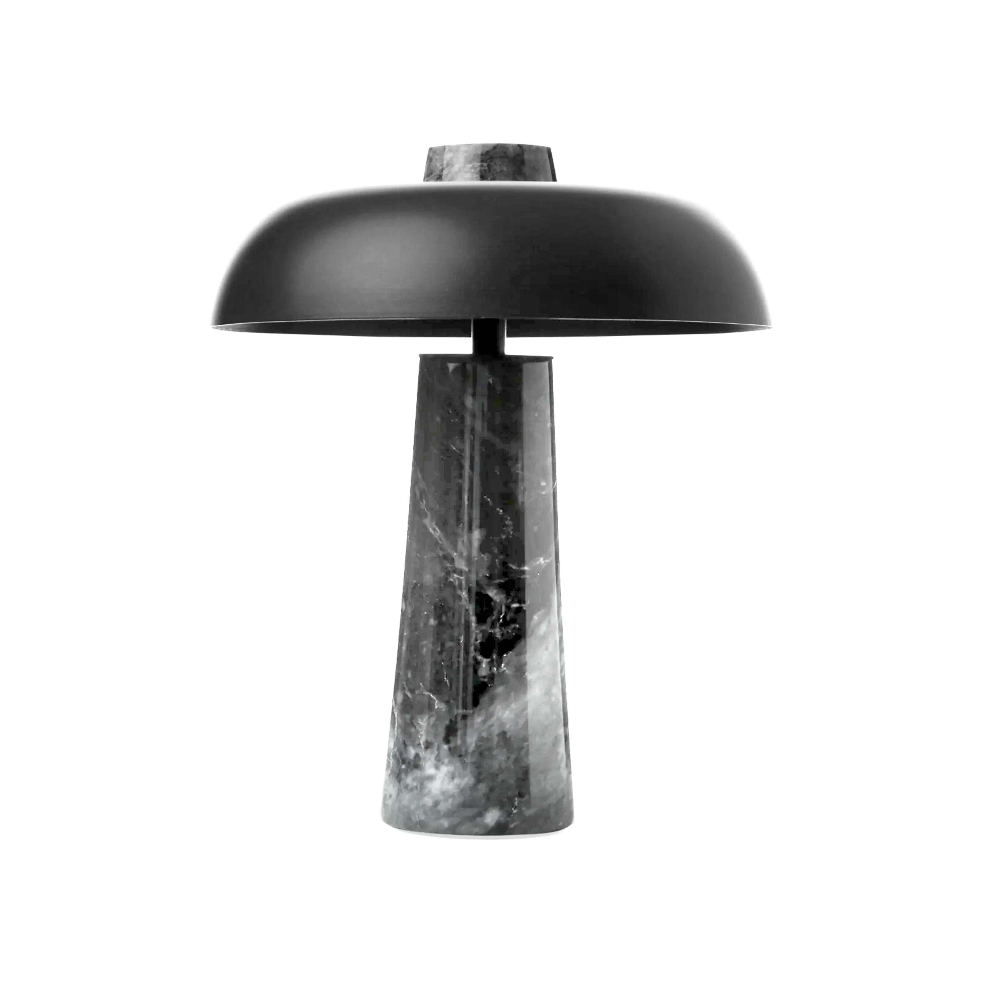 Mushroom Marble Table Lamp, Grey