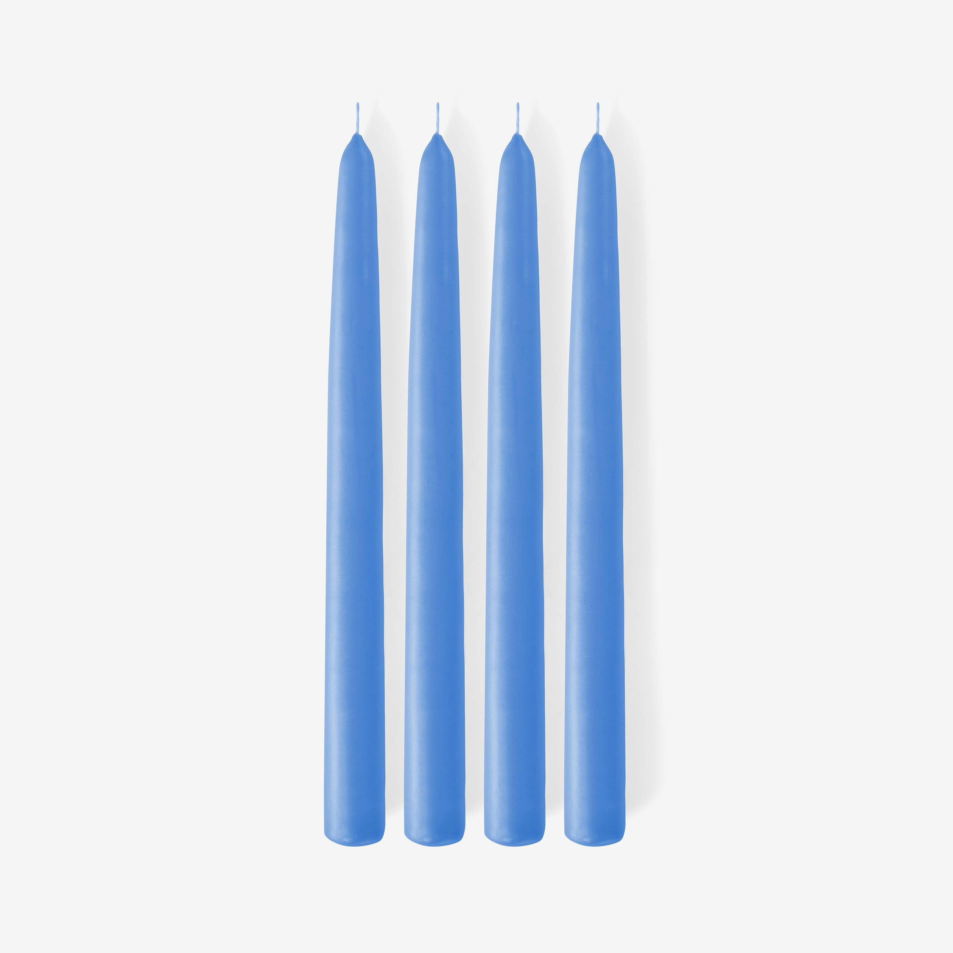 Aurora Set of 4 Taper Candles, Blue