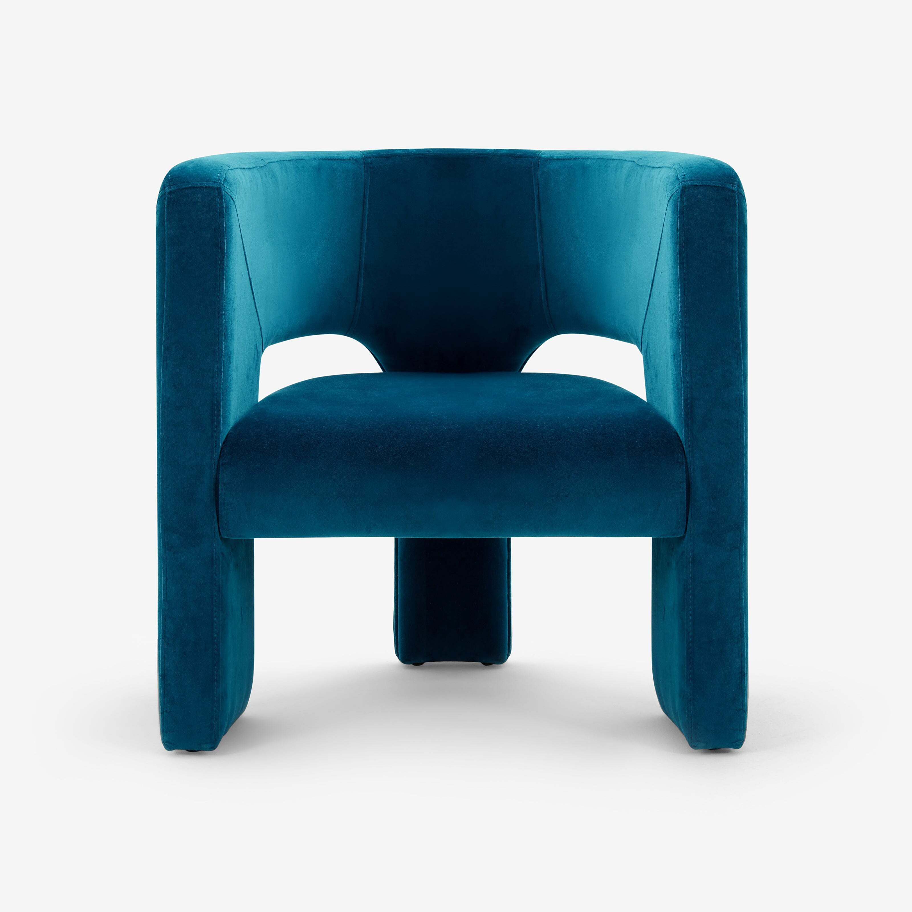 Zyla Velvet Accent Chair, Petrol Blue