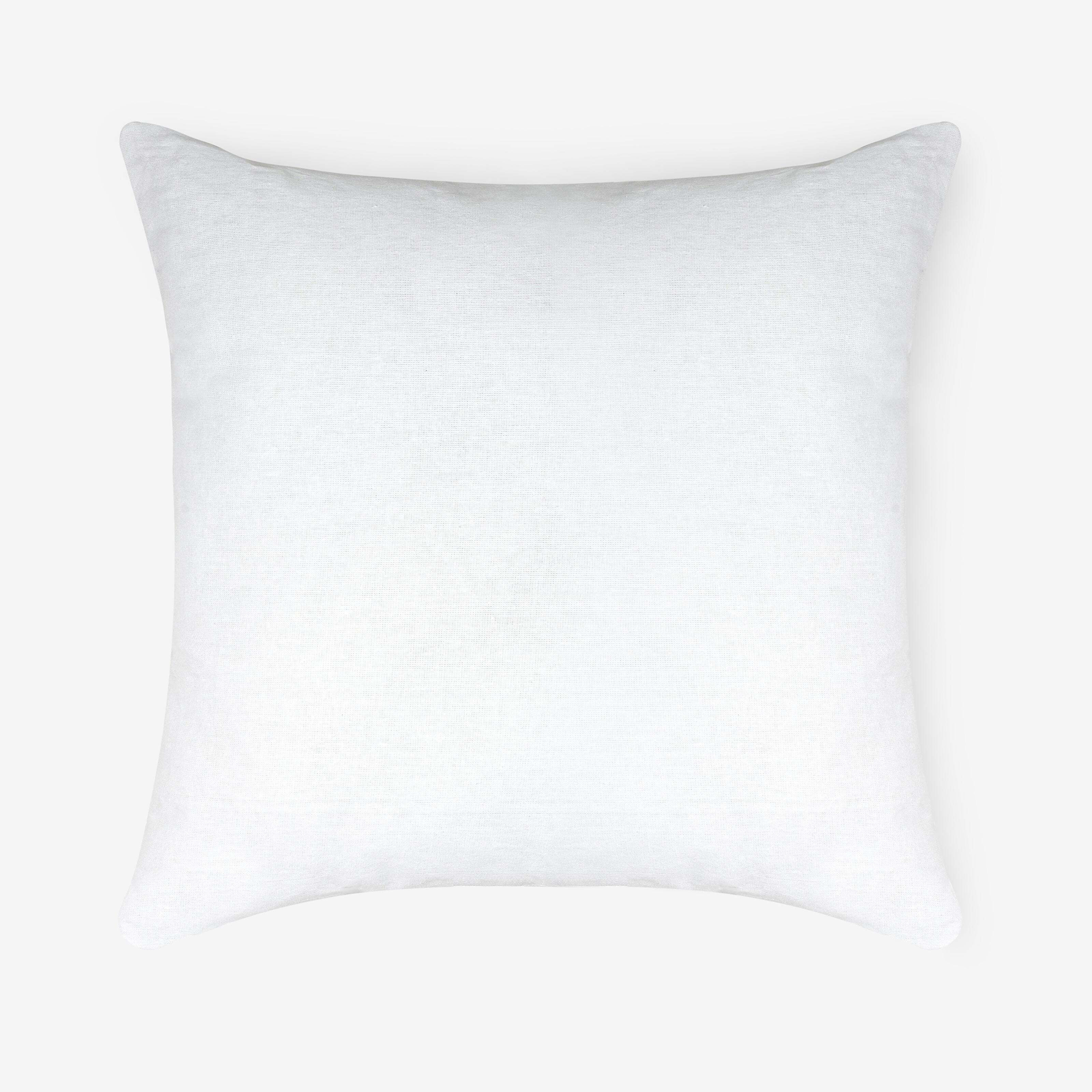 Small Square Cotton Cushion Pad, White, 40x40 cm